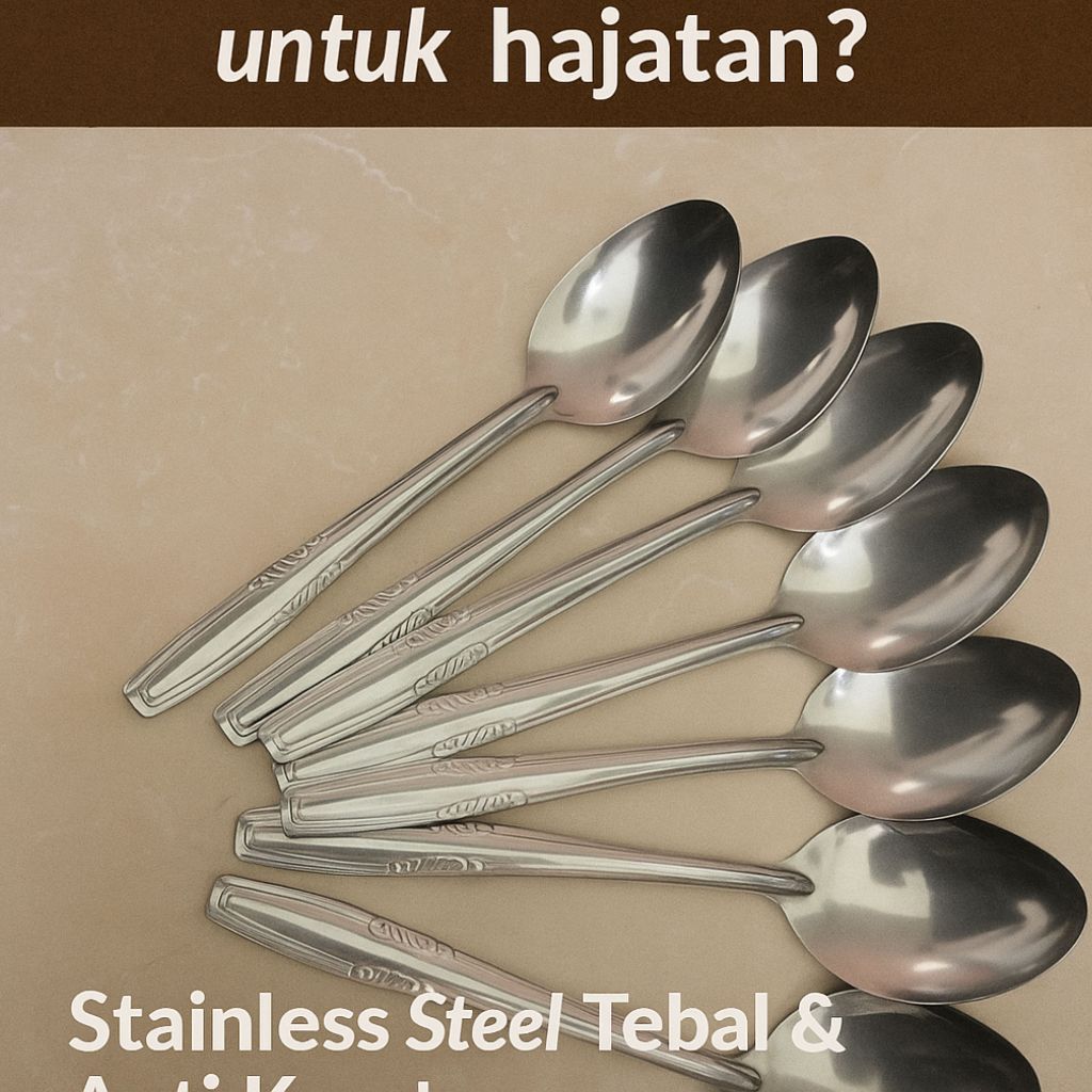 Sendok Makan Stainless 5 Lusin (60 pcs) untuk Hajatan - foto 5