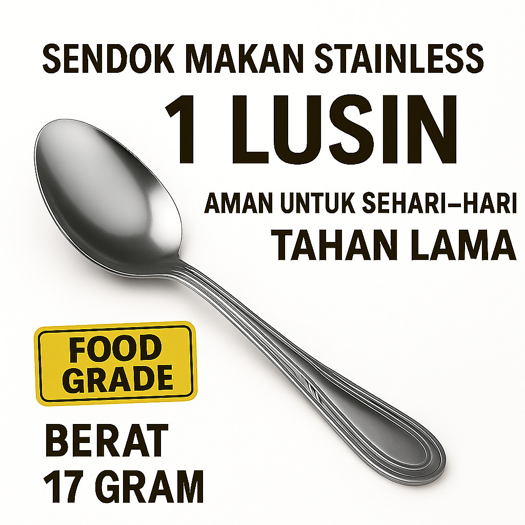 Sendok Makan Stainless 5 Lusin (60 pcs) untuk Hajatan - foto 2