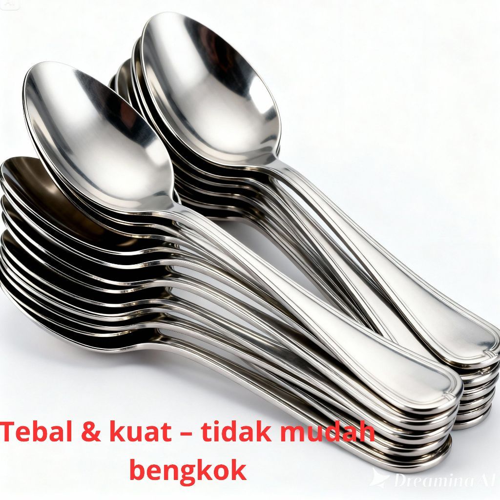 Sendok Makan Stainless Extra Tebal 45 gram (6/12 pcs) - foto 3